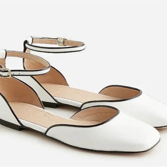 J. Crew Anya Ankle Strap Flats BP236 - Picture 2 of 4